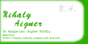 mihaly aigner business card
