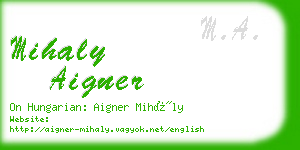 mihaly aigner business card